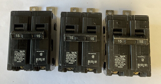 SIEMENS B215 CIRCUIT BREAKER 15AMP 2POLE 120/240VAC TYPE BL***LOTOF3***