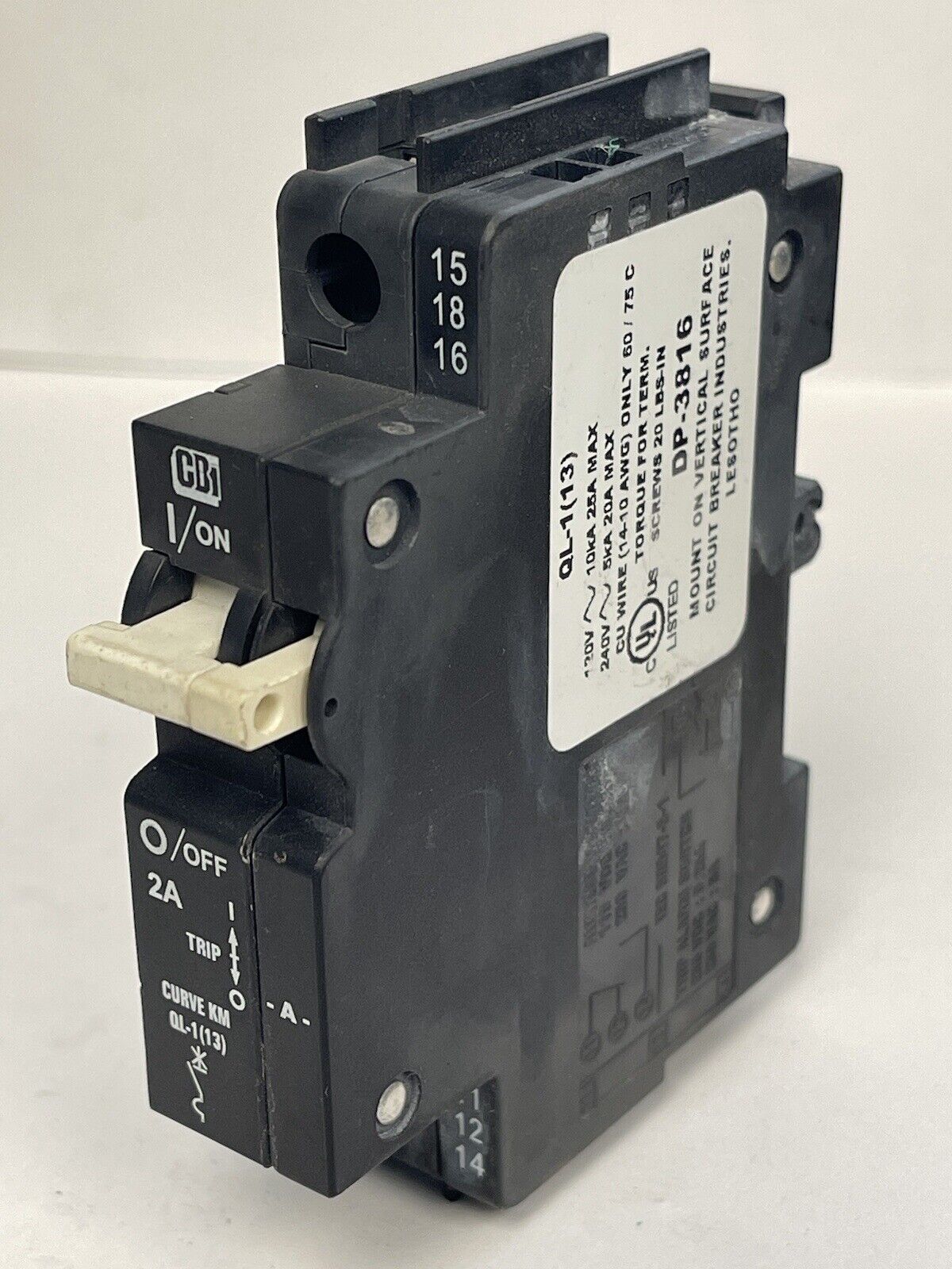 CB *LOT OF 4* - IEC 60947-2 - 1P CIRCUIT BREAKERS - 2A & 5A (W/D9-3816), 3A, 6A