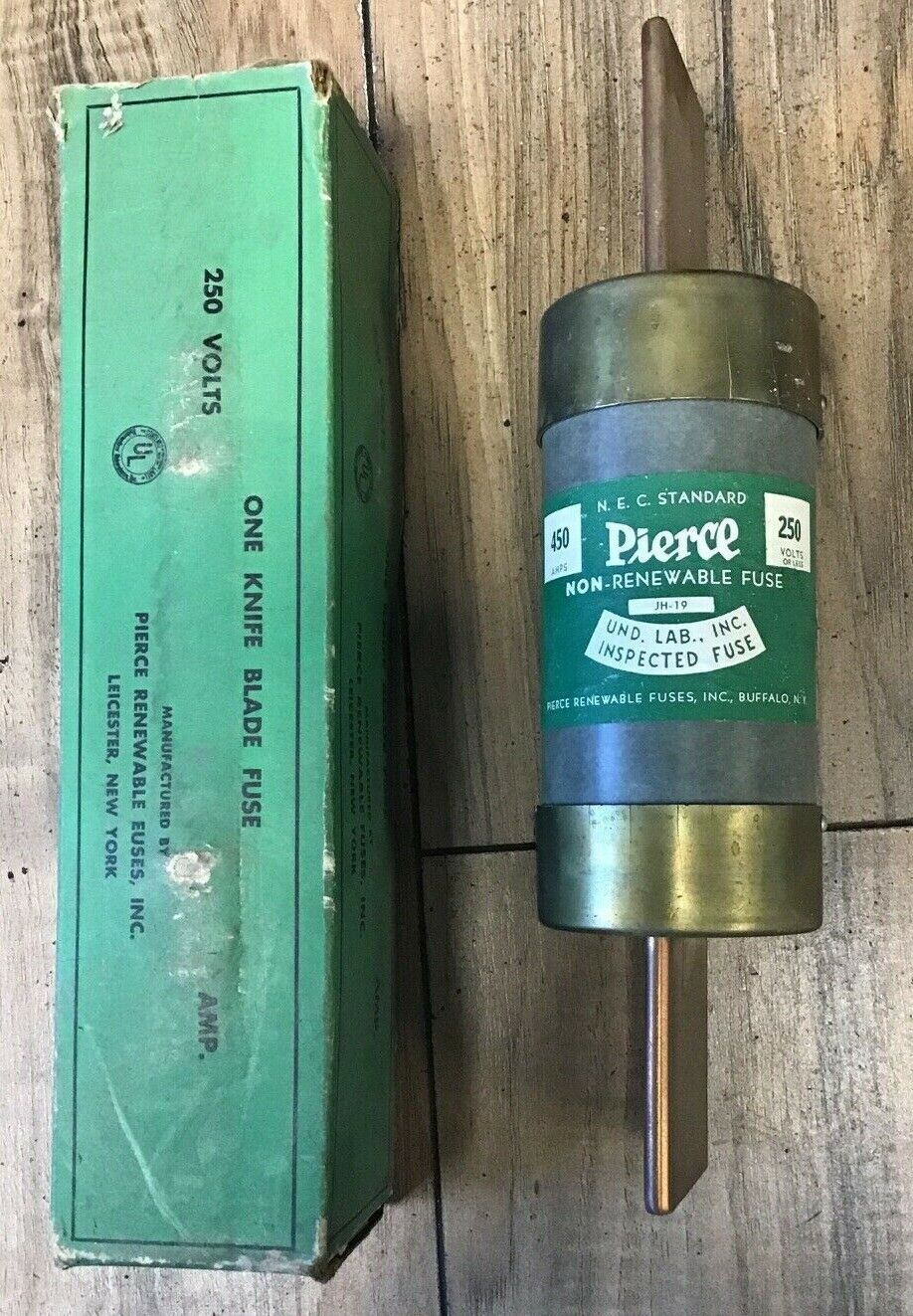 PIERCE JH-19 NON-RENEWABLE FUSE 450A 250V