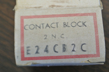 CUTLER-HAMMER E24CB2C CONTACT BLOCK / 2 N.C. CONTACTS / NEW SURPLUS / E24CB21