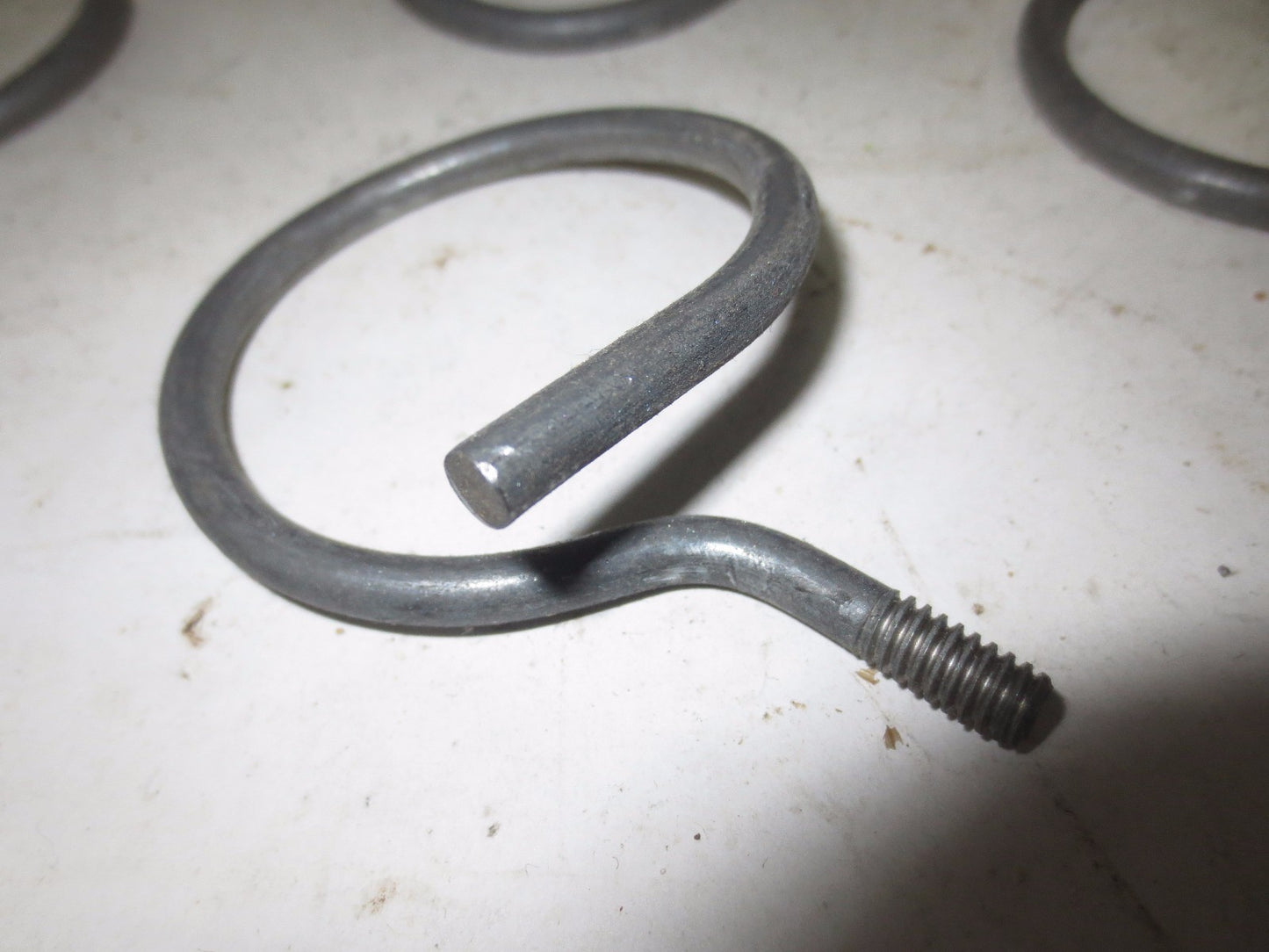 GALVANIZED BRIDLE RINGS - 2" - 1/4" THREAD - NEW SURPLUS - LOT of 10