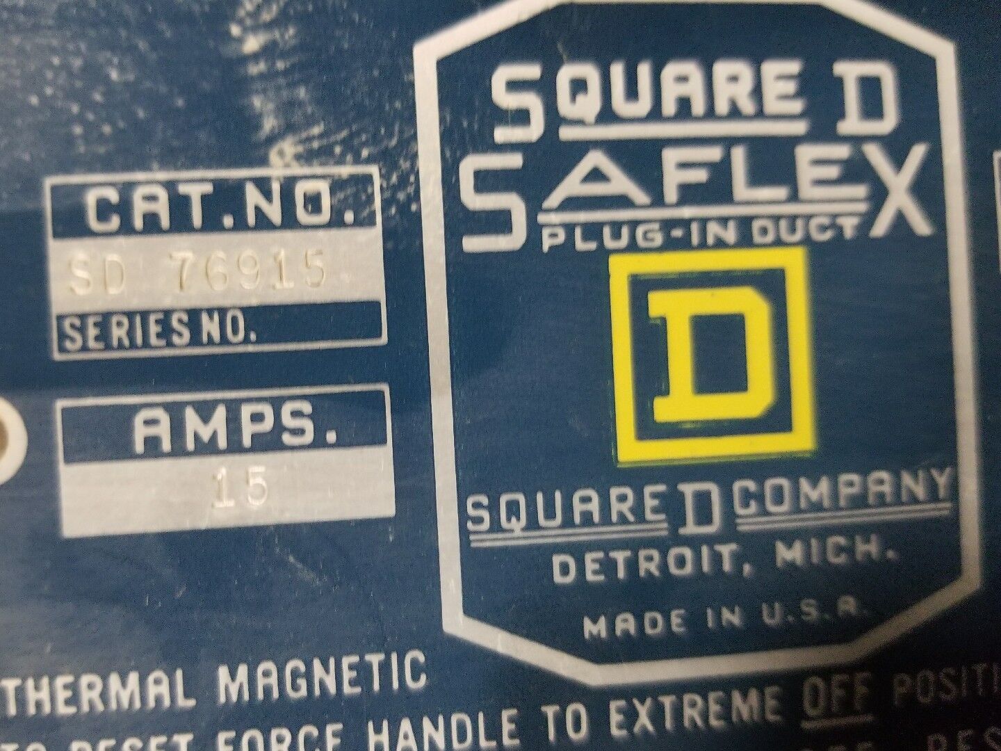 SQUARE D SD SD76915 50 AMP 600V CIRCUIT BREAKER BUS PLUG 992350 sd76950