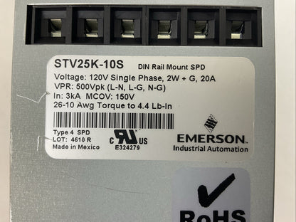 SOLA STV25K-10S SURGE SUPPRESSOR 120V SINGLE PHASE 2W+G 20A