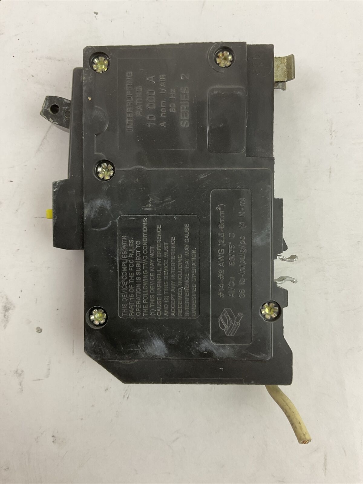 SQUARE D QO115GFI GROUND FAULT CIRCUIT BREAKER 1POLE 15AMP 120VAC