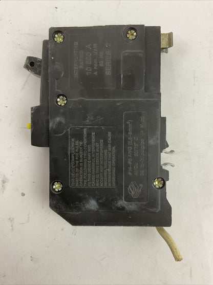 SQUARE D QO115GFI GROUND FAULT CIRCUIT BREAKER 1POLE 15AMP 120VAC