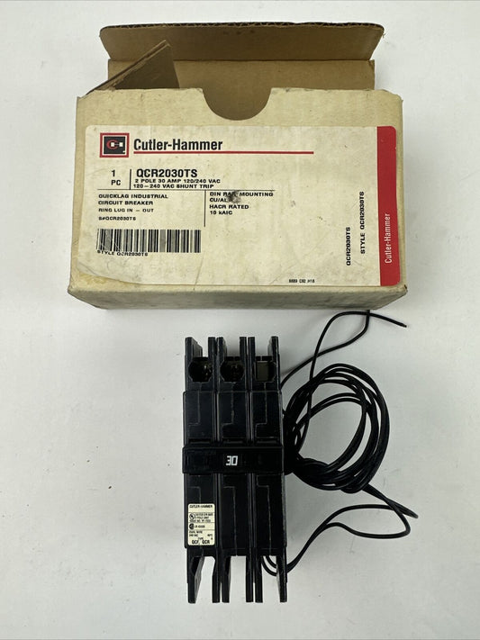 CUTLER HAMMER QCR2030TS QUICKLAG INDUSTRIAL CIRCUIT BREAKER 30A 120/240VAC 2POLE