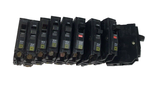SQUARE D QO130 CIRCUIT BREAKER 120/240VAC 1POLE ***LOTOF9***