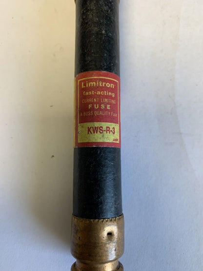 Bussmann Limitron KWS-R-3 3A 600V Class RK1 Fuse "Lot of 3"