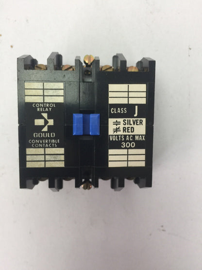 GOULD J20B40 CONTACT BLOCK KIT POLES 4 N.O. VOLTS MAX 300