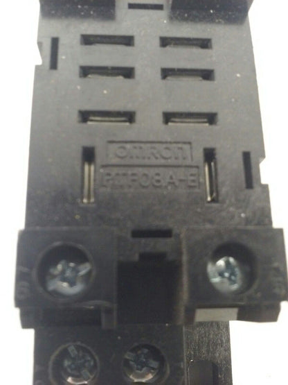 OMRON LY1 RELAY 110/120VAC,WITH OMRON PTF08A-E RELAY BASE 2-M4X12 2617H 15A 200V