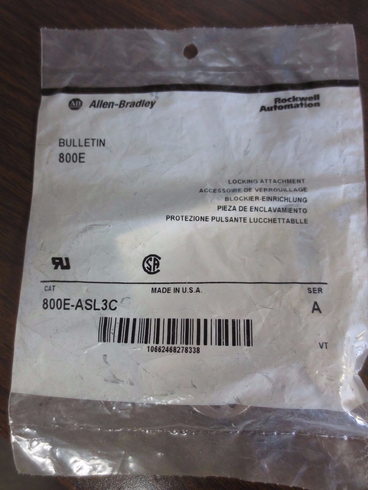 ALLEN-BRADLEY 800E-ASL3C LOCKING ATTACHMENT - NEW SURPLUS