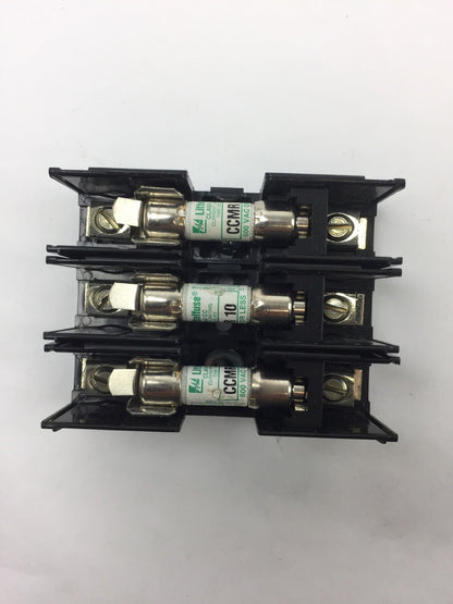 LITTELFUSE L60030C3C FUSE HOLDER WITH 3 CCMR 10 AMP FUSES
