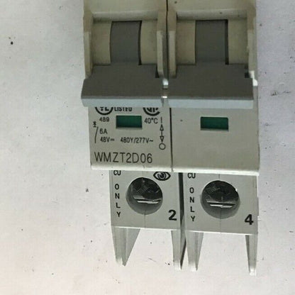 EATON WMZT2D06 CIRCUIT BREAKER 6A 48VDC 480VAC 2POLE