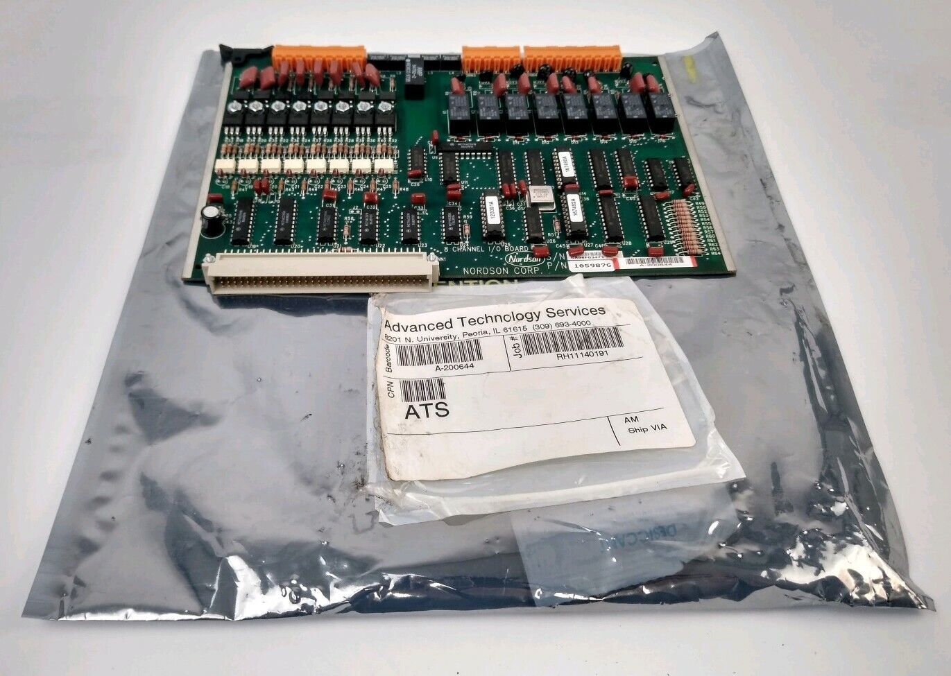 NORDSON 8 CHANNEL I/0 BOARD 105987G