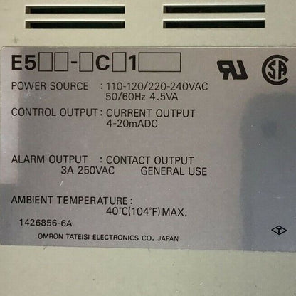 OMRON E5A4-C91K-US TEMPERATURE CONTROLLER 110/120VAC|220/240V 50/60HZ