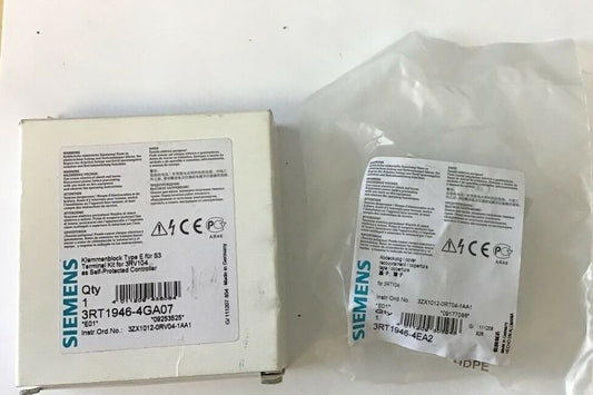 SIEMENS 3RT1946-4GA07 TERMINAL KIT W/ 3RT1946-4EA2 COVER