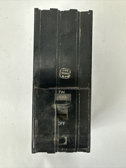 SQUARE D Q13100 CIRCUIT BREAKER 100AMP 240VAC 3POLE