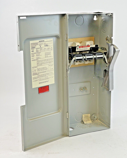 SIEMENS / ITE - JU323 SER. A - SAFETY SWITCH - 100 A, 240 VAC, 250 VDC, TYPE 1
