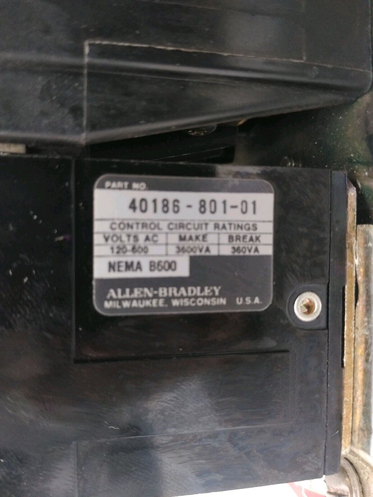 ALLEN-BRADLEY 505-BOD-7 SIZE 1 REVERSING STARTER  27A 600V 210HP 120V COIL B31