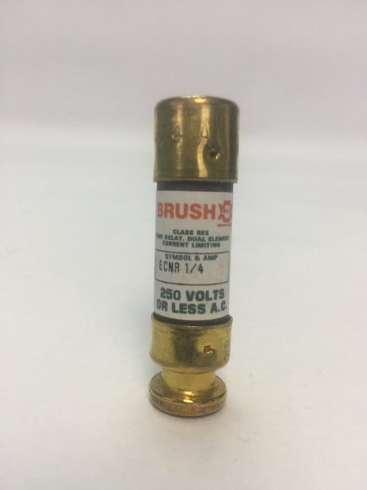 BRUSH/RELIANCE ECNR 1/4 FUSE 250VAC 1/4AMP CLASS RK5 (LOT OF 10)