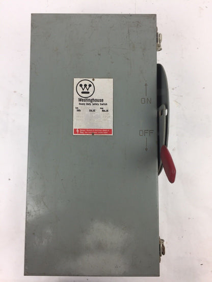WESTINGHOUSE RHFN261 TYPE 3R RAINPROOF 30 AMP 600 VOLTS AC ENCLOSURE