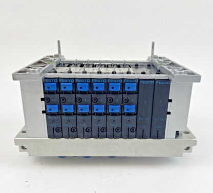 FESTO CPV14-V1 -VALVE MANIFOLD-W/ PNEUM CONNEC. & STACK PLATES, C402(6), C102(2)
