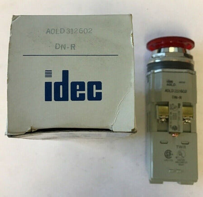 IDEC PUSH BUTTON AOLD312602DN-R 110-600VDC 120V 50/60HZ TWTD-0126D LSPD-6