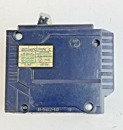 GTE SYLVANIA *BOX OF 5*-C-290- 2 POLE, 90 A, 240 VAC FULL-SIZE CIRCUIT BREAKER