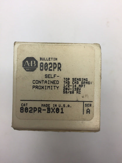 ALLEN BRADLEY 802PR-BX01 SELF-CONTAINED PROXIMITY 20V-132V 50/60HZ *NEW*