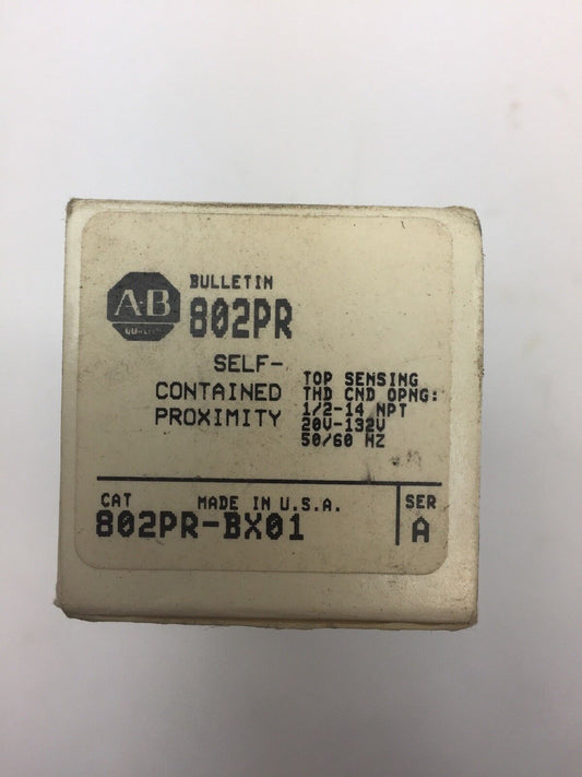 ALLEN BRADLEY 802PR-BX01 SELF-CONTAINED PROXIMITY 20V-132V 50/60HZ *NEW*