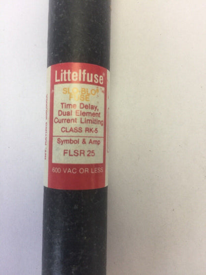 LITTELFUSE FLSR25 SLO-BLO FUSE 600VAC 25AMPS TIME DELAY DUAL ELEMENT (LOT OF 5)