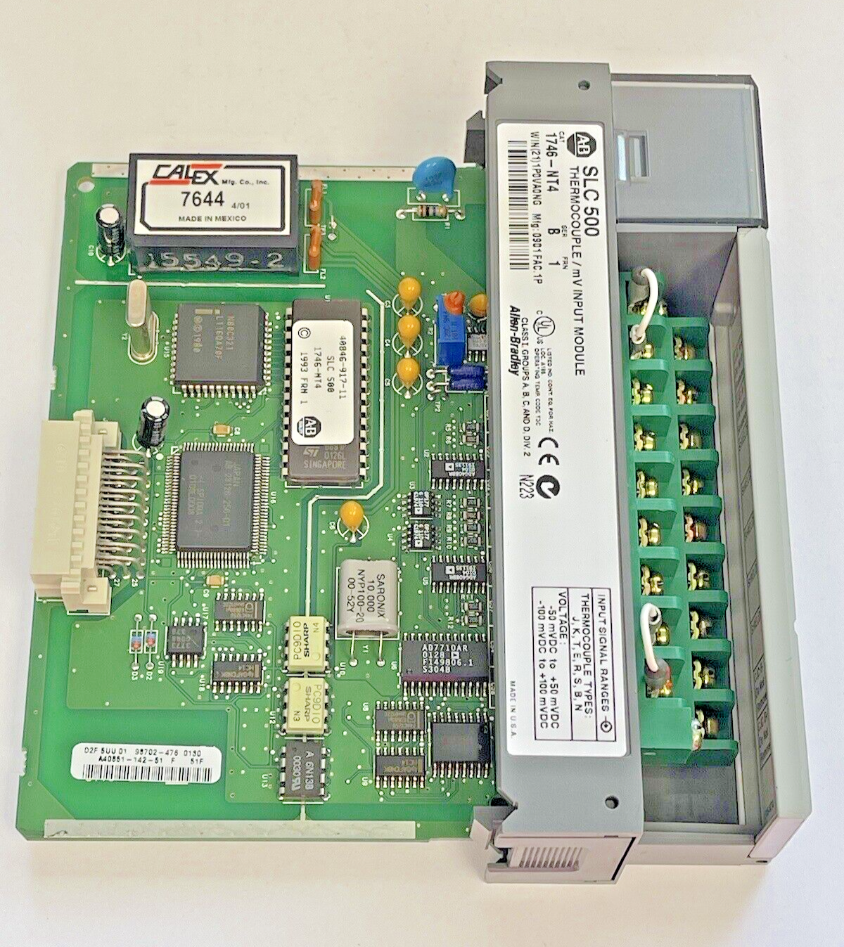 ALLEN BRADLEY - 1746-NT4 SER. B FRN. 1 - SLC 500 THERMOCOUPLE/ mV INPUT MODULE