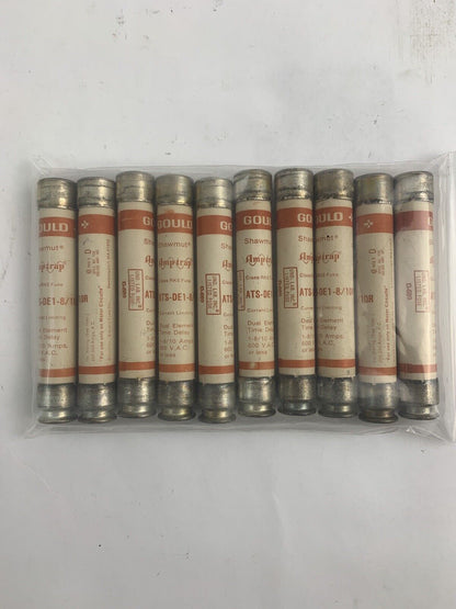 Gould Shawmut Amp-trap ATS-DE-1-8/10R 1 8/10A 600V Fuse "Lot of 10"