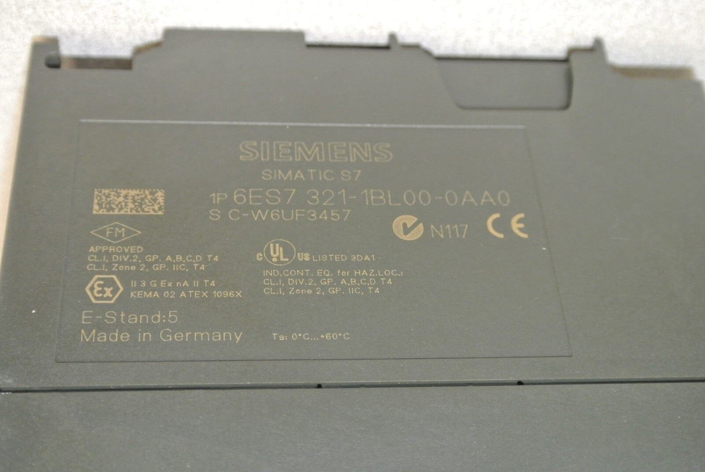 SIEMENS 6ES7 321-1BL00-0AA0 / SIMATIC S7 DIGITAL INPUT MODULE / PLC / 24V / 32PT