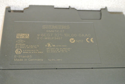 SIEMENS 6ES7 321-1BL00-0AA0 / SIMATIC S7 DIGITAL INPUT MODULE / PLC / 24V / 32PT