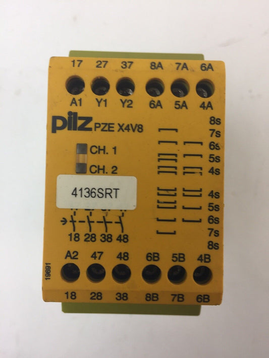 PILZ PZE X4V8/24VDC 4S SAFETY RELAY 24VDC