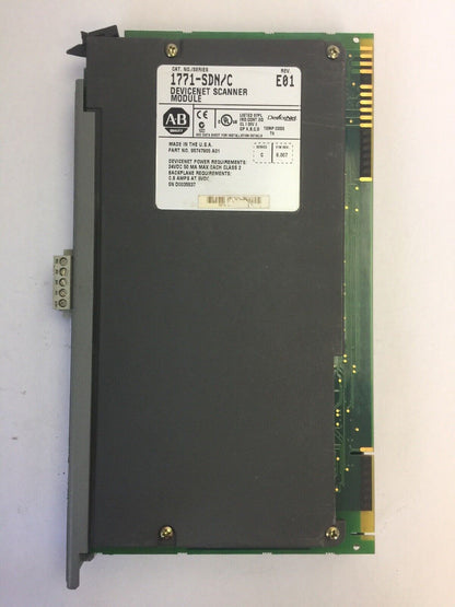 ALLEN BRADLEY 1771-SDN/C DEVICENET SCANNER MODULE REV E01