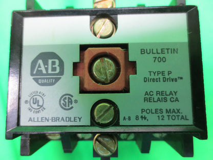 ALLEN-BRADLEY 700-P800A1 Ser. B RELAY TYPE P DIRECT DRIVE