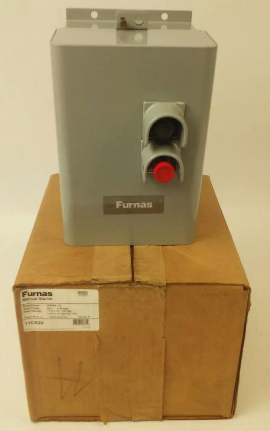 FURNAS 11DB20 MANUAL STARTER M-1 2POLES, 1PH 2HP 115V, 1PH 3HP 200-230V, NEMA 12