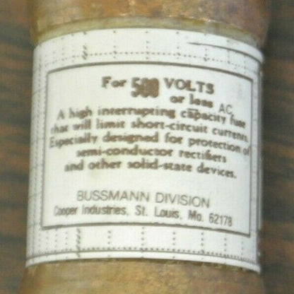 BUSSMANN / TRON KBH60 RECTIFIER FUSE / 500V / 60A / NEW SURPLUS