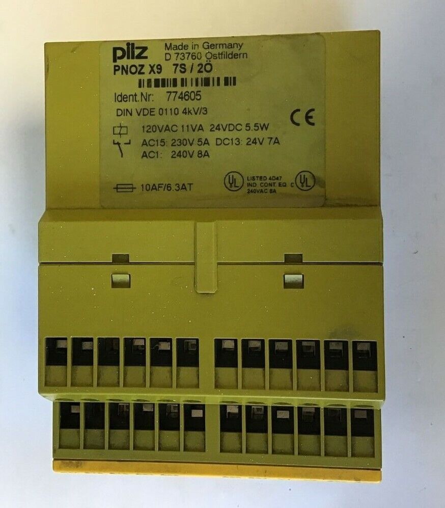 PILZ PNOZ XP 7S/2O SAFTEY RELAY 120VAC 24VDC 5.5