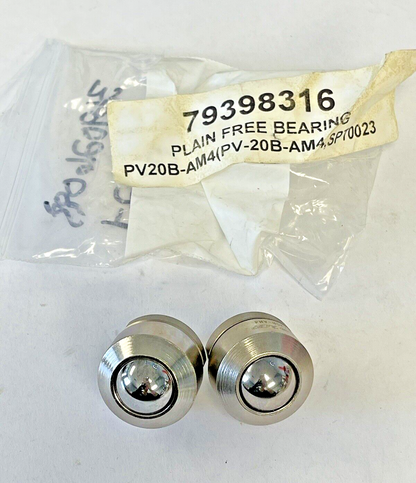 MISUMI - PV-20B-AM4 - *LOT OF 2* - BALL TRANSFER UNITS - BOLT TYPE - PLANEVEYOR