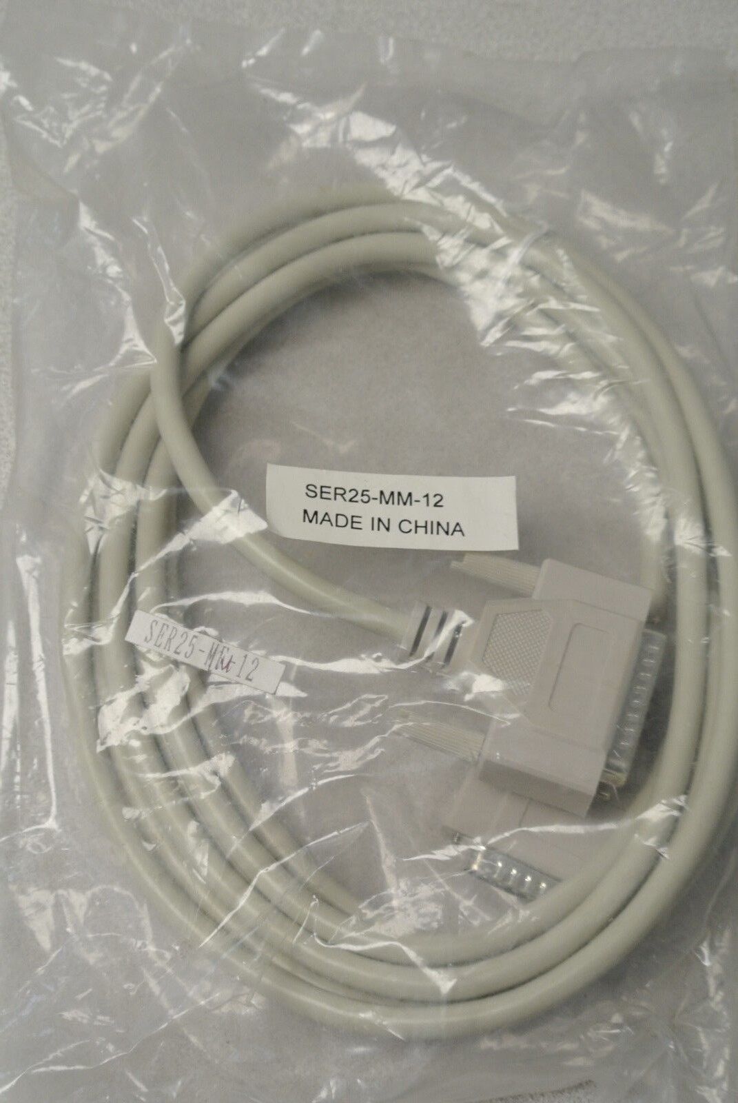 SER25-MM-12 / DB25M to DB25M x 12' / NEW SURPLUS / 25-PIN MALE to 25-PIN MALE