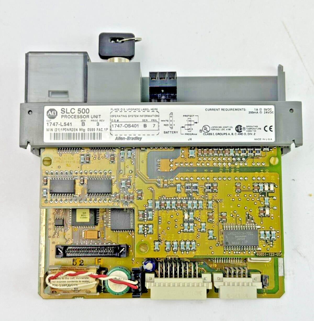 ALLEN-BRADLEY - 1747-L541 SER. B PROC REV: 3 - SLC 5/04 CPU PROCESSOR *NO DOOR