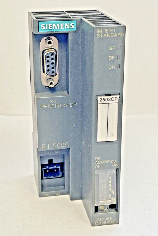 SIEMENS - 6ES7 151-1AA05-0AB0 -X1 PROFIBUS-DP INTERFACE MODULE-24V DC-SIMATIC S7