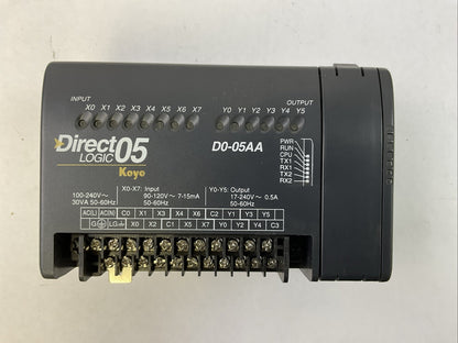 AUTOMATION DIRECT D0-05AA DIRECT 05 LOGIC OUTPUT 17-240VAC 0.5A INPUT 90-120VAC