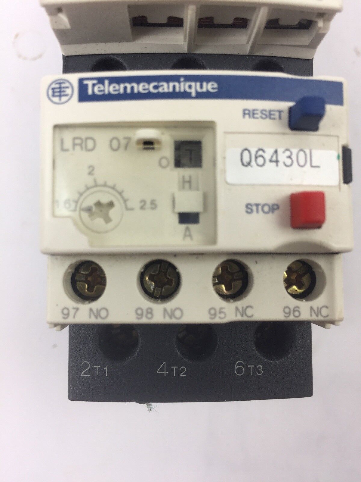 TELEMECANIQUE LC1D12BD CONTACT 25A LAD4TBDL 24V LRD07 OVERLOAD RELAY 1.6-2.5A