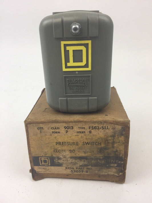 SQUARE D CLASS 9013 TYPE FSG2-S11 PRESSURE SWITCH SERIES B