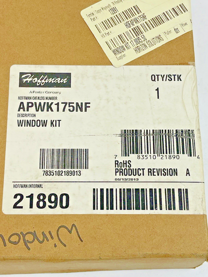 HOFFMAN - APWK175NF - WINDOW KIT - Type 4 and 12 - GRAY, POWDER COATED, STEEL