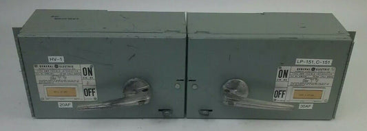GE TYPE QMR QMR361L QMR361R TWIN FUSIBLE INTERRUPTER SWITCH 30A  600V W/HARDWARE